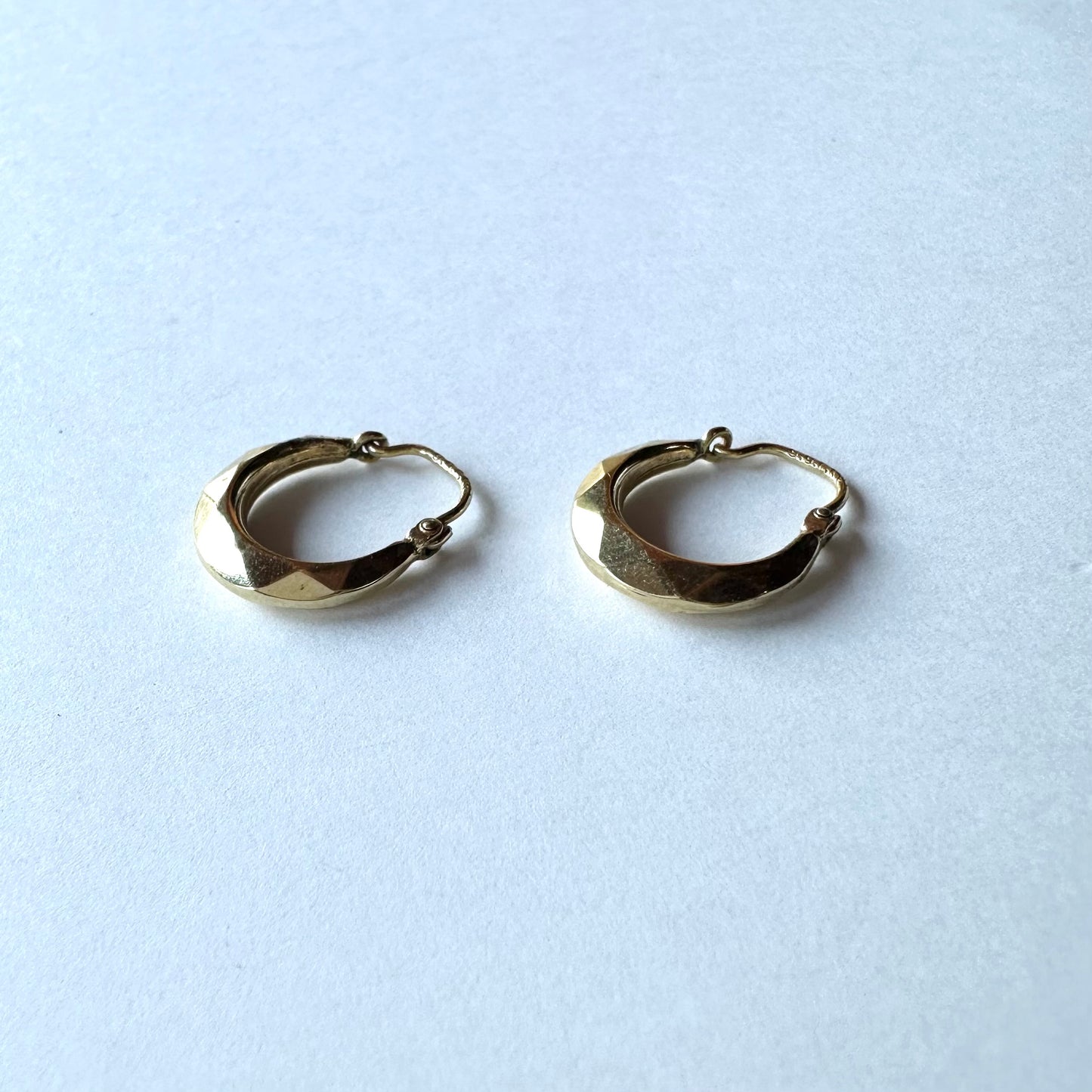 ヴィンテージ ロールドゴールド ファセットピアス