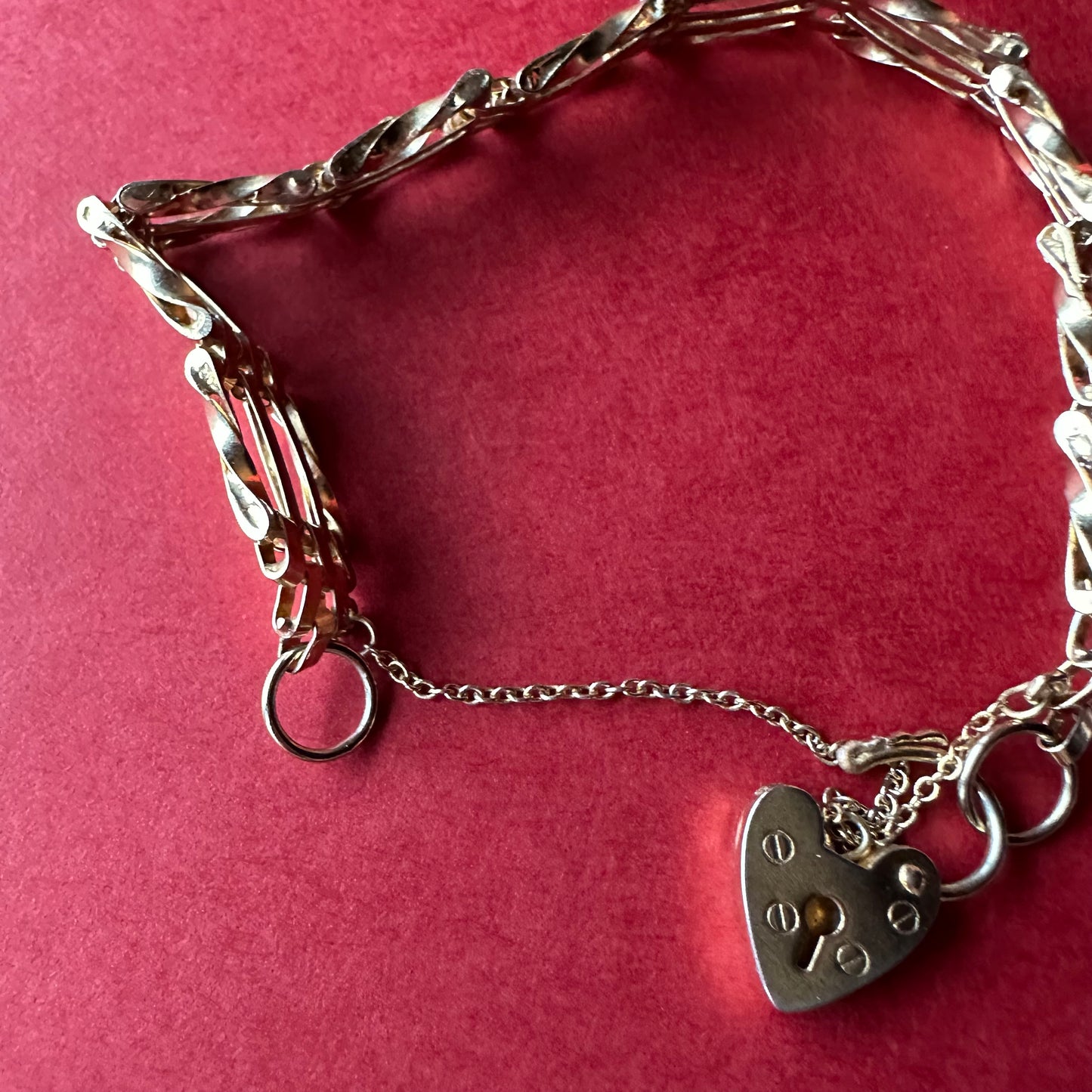 パドロック ゲートチェーン ゴールドプレーテッド ブレスレット