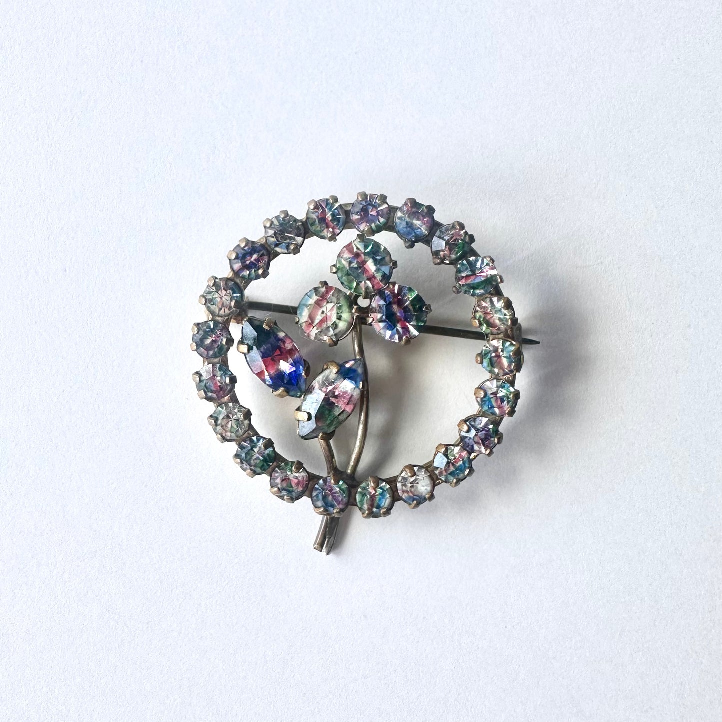 アイリスグラス サークルブローチ