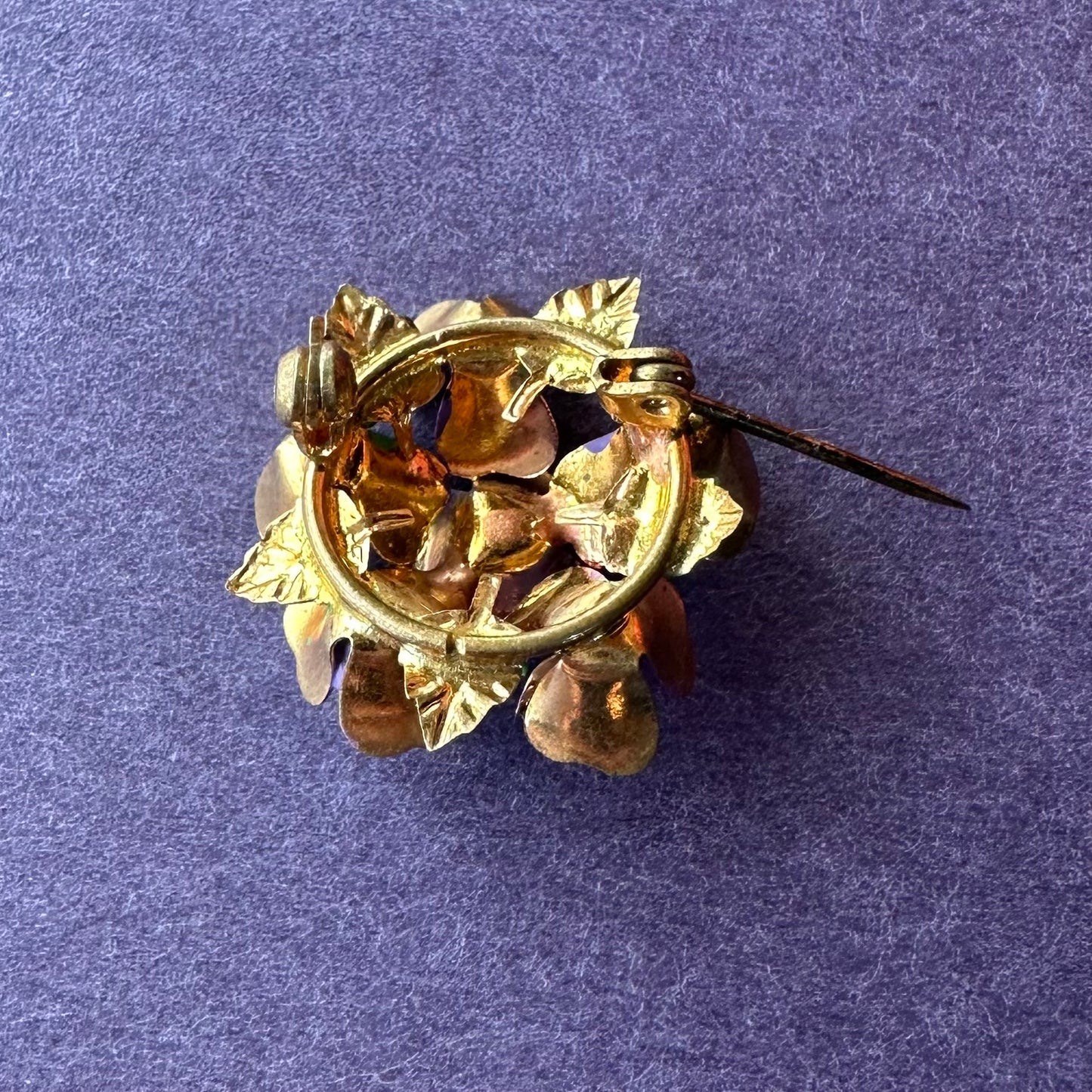 ヴィンテージ スミレ ブローチ