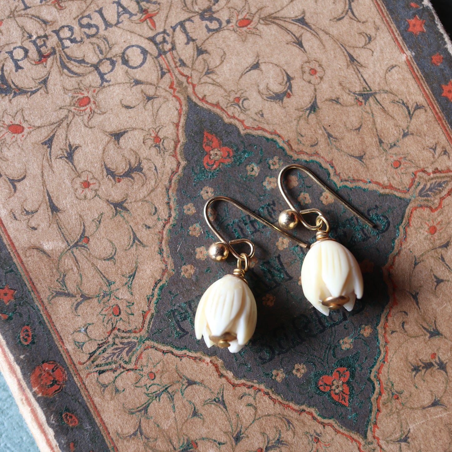 すずらん アンティークパーツ ピアス