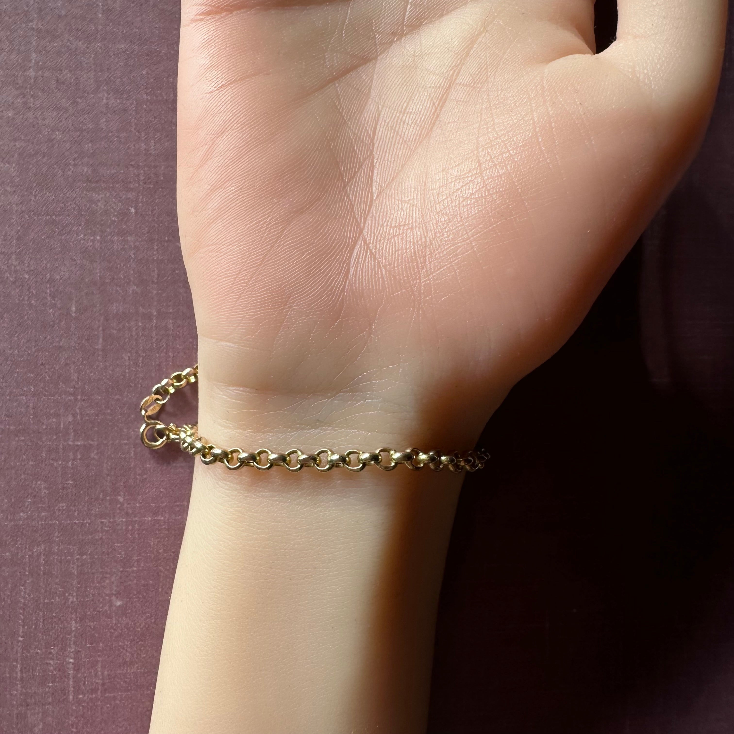 ヴィンテージ 9ctゴールド ベルチャーリンク ブレスレット 1990年