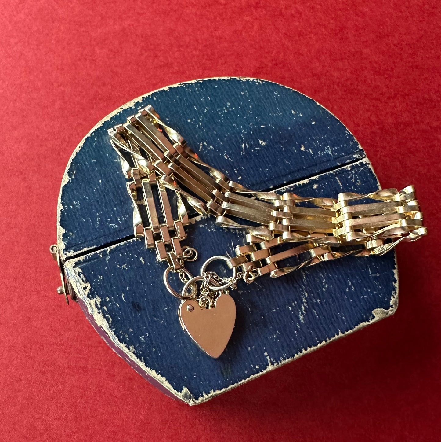 パドロック ゲートチェーン ゴールドプレーテッド ブレスレット