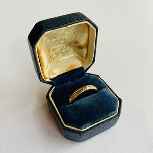 オキアミ様　アンティーク ビンテージ 22金 バンドリング 5mm ヴィンテージ 唐草文様 ウェディングバンドリング 1959年アンティーク