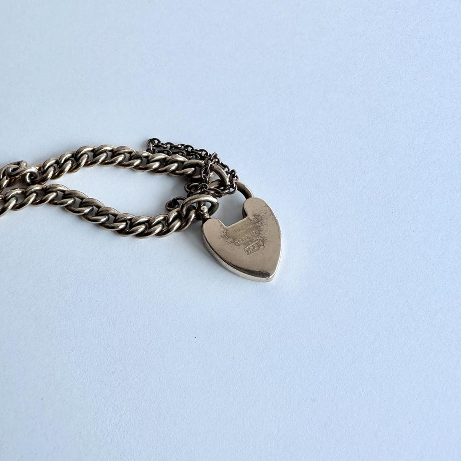 1940s パドロック チェーンブレスレット ビンテージ アンティーク アンティーク ロールドゴールド パドロックチェーン