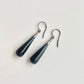 ブラックカルセドニー　ピアス(ソーティングメモ付)