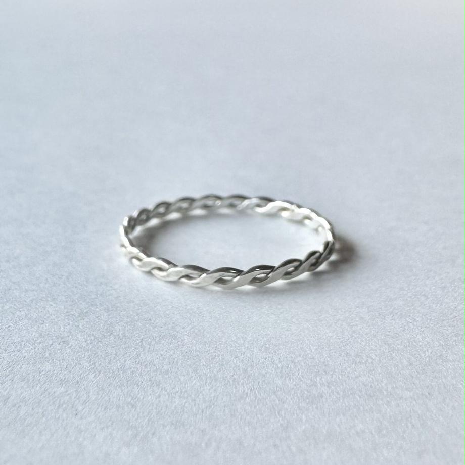 シルバー　ツイストロープ　リング　8号