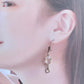 クリアグラス ファセットカット ドロップピアス