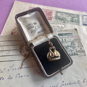 ゴールドフィルド イニシャル”m” フォブシール(チャーム)アンティーク